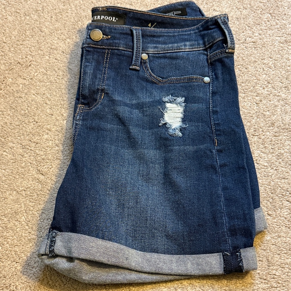 Liverpool Dark Blue Denim Shorts